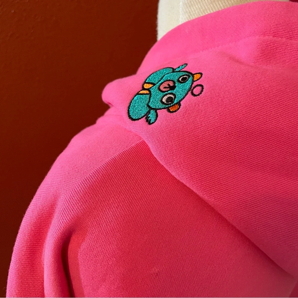 Teddy Fresh Unisex Pink Quarter Zip Pullover I Need A Hug Hoodie‎ Sweatshirt